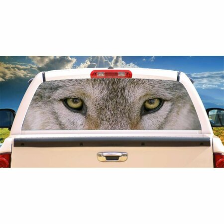 ENTRETENIMIENTO Wolf Eyes Rear Window Graphic Pickup Film View Thru Vinyl Truck Decal EN2678449
